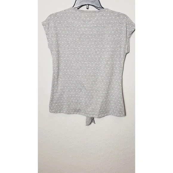 Girls Gray Canyon River Blues Sequins Star Tie Front T Shirt Top Kids XL 18 - Picture 5 of 9